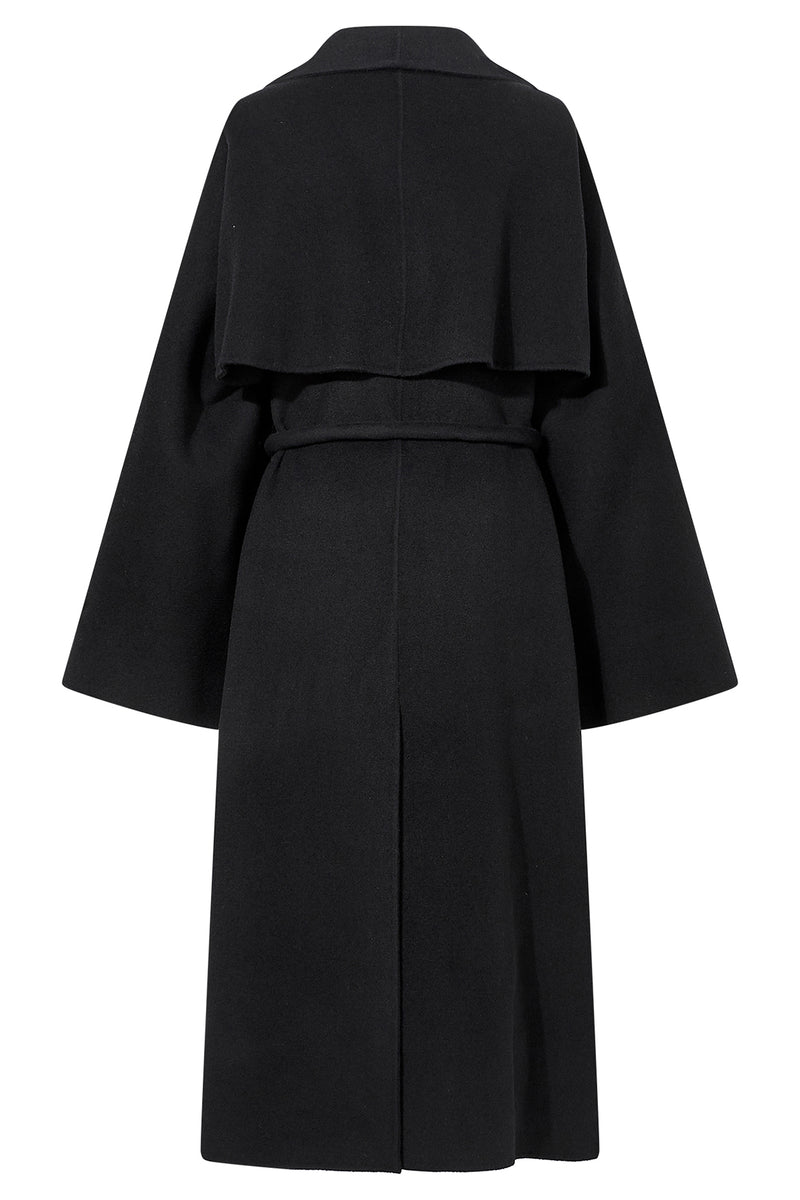 Double-faced wool and cashmere-blend cape coat – GOEN.J