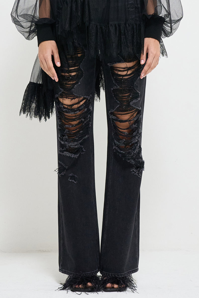 [PERSTEP] Straight Leg Jean★韓国の人気★SMLP4462 Coated Marilyn Straight Jeans - Black Coated Black | NYDJ
