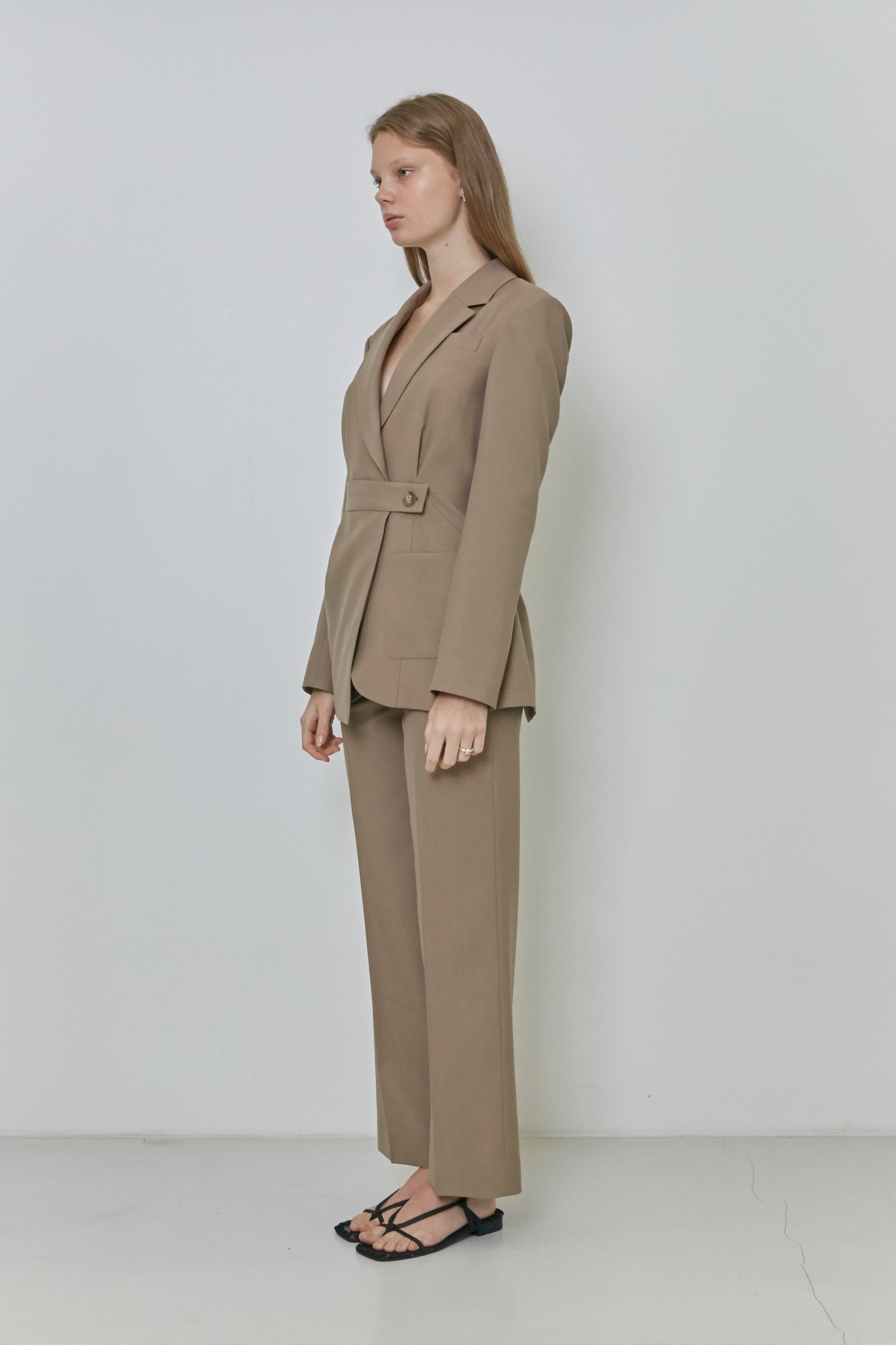 【関税&送料込】Sportmax Beige Wool Blend Ghia Coat SPORTMAX Beige Wool Blend Ghia Coat (SPORTMAX/コート