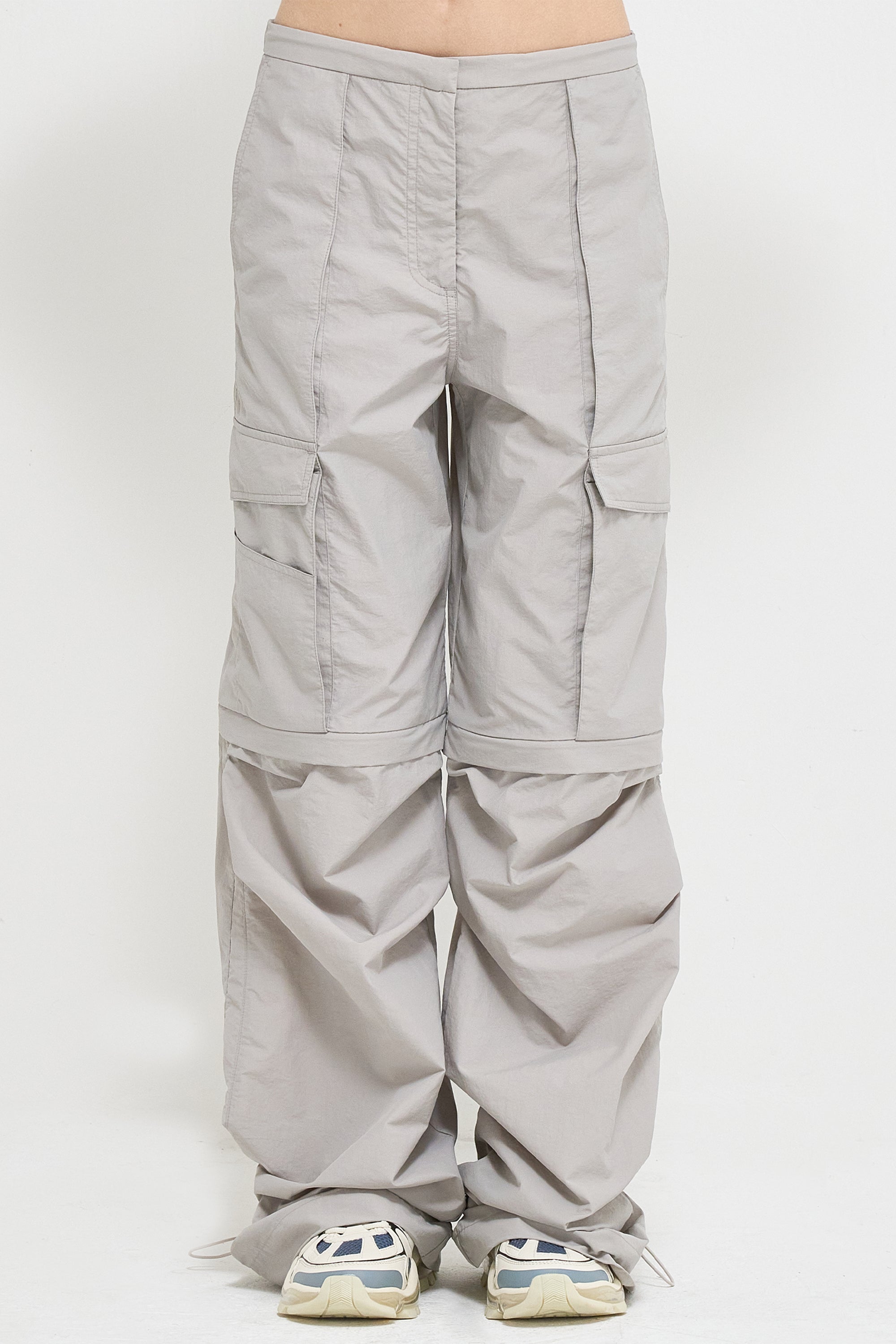 3-way nylon cargo pants - GREY / S