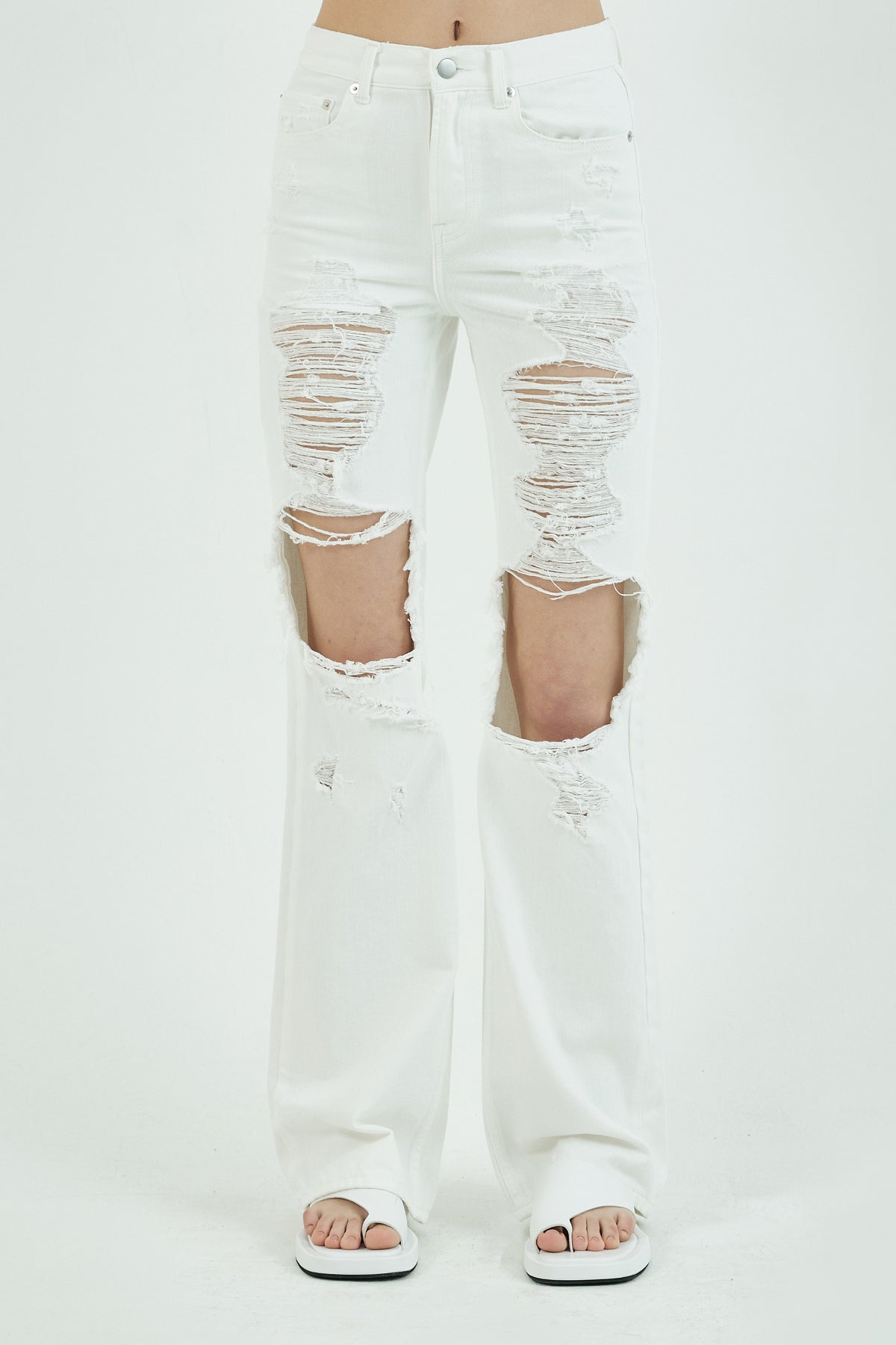 White Wide Leg Jeans